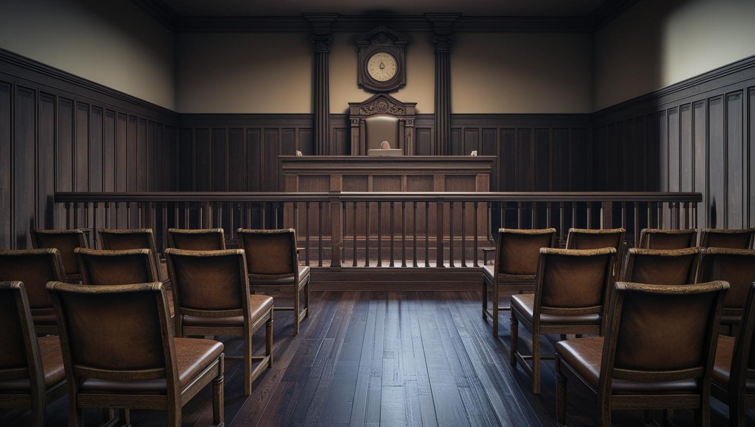 an empty courtroom