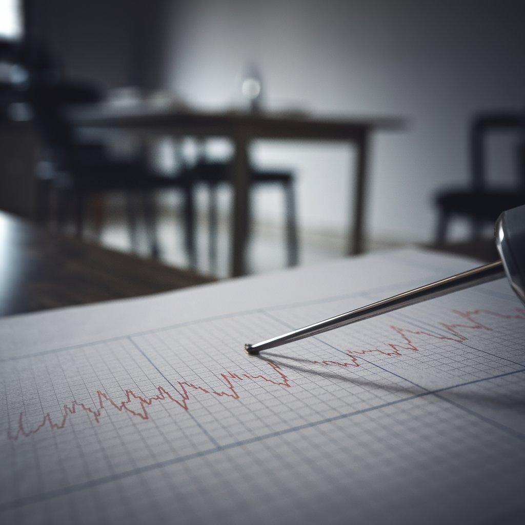 a polygraph machine recording results